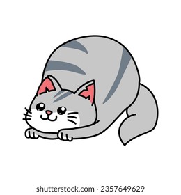 Cute cat vector illustration for your design asset