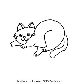 Cute cat vector illustration for your design asset