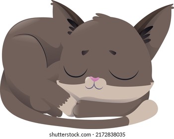 Dibujos de ilustraciones de vectores de gatos de corte