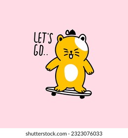 cute cat vector for tee print and background wallpaper