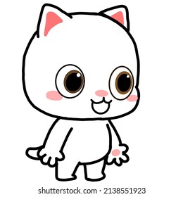 cute cat wants to play together with happy face 001