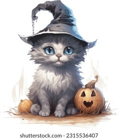 cute cat wearing Halloween costume