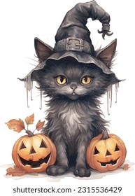 cute cat wearing Halloween costume