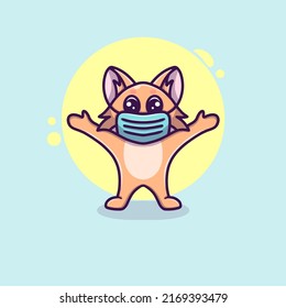 a cute cat wearing a mask