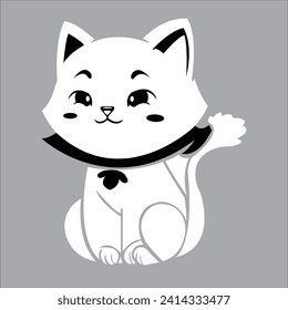 Cute cat, cute white cat, loving cat