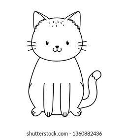 cute cat woodland character