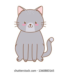 cute cat woodland character