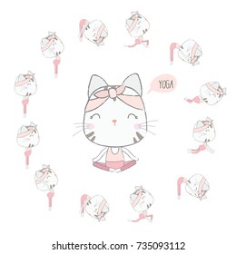 Cute cat YOGA 