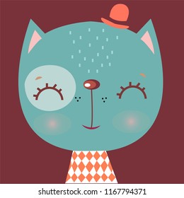 Cute cat for your illustration for children.