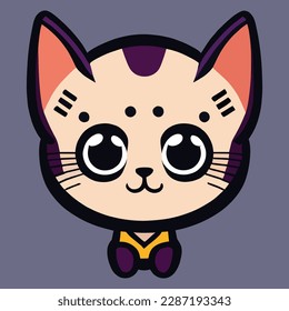 Cute cate arte vectorial aislado