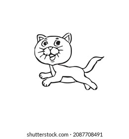 Cute cate very good and coloring page and children book cartoon 