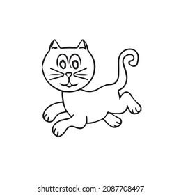 Cute cate very good and coloring page and children book cartoon 