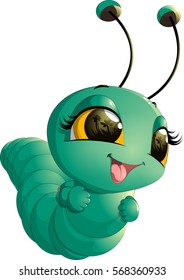 Cute caterpillar cartoon