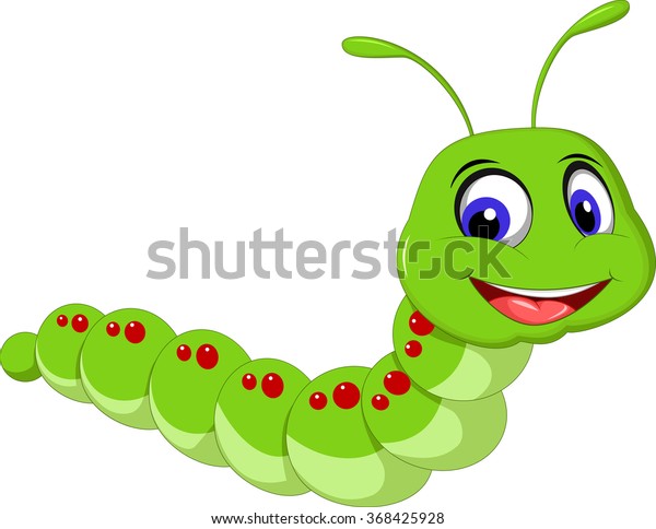 Cute Caterpillar Cartoon Stock Vector (Royalty Free) 368425928