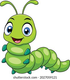 Cute Caterpillar cartoon vector illustration