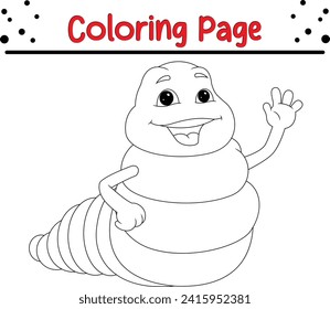 cute caterpillar coloring page for kids