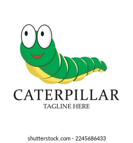 Logotipo de oruga, mascota del logotipo de oruga
