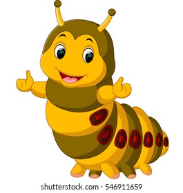 Cute caterpillar presenting