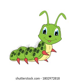 ilustración vectorial simple de la oruga