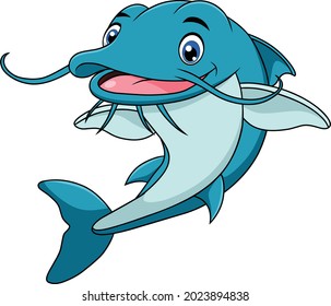 Cute Catfish aquatic animal vector cartoon illustration