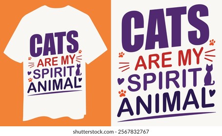 Cute Cat-Inspired Text Design for T-Shirts