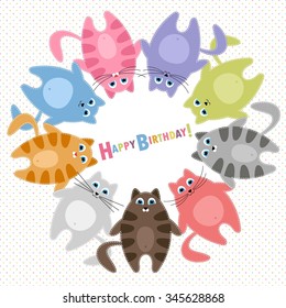 Cute cats Birthday card