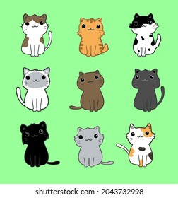 vector de dibujos animados para gatos lindos