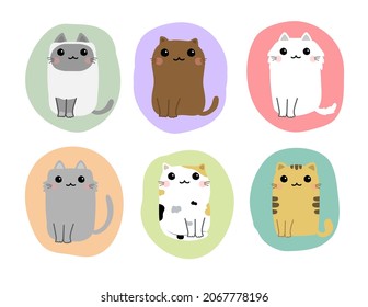 vector de dibujos animados para gatos lindos
