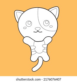 Cute Cats Digital Stamp black and white
