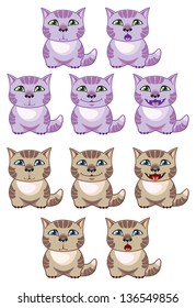 Cute cats with emotions