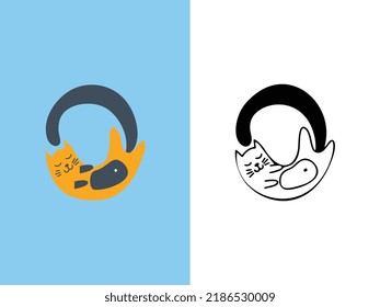 Cute Cats Letter O Logo Designs. It will be suitable for which company or brand name start those letter.