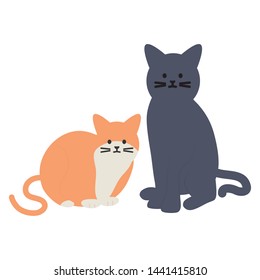 cute cats mascots adorables characters