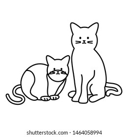 cute cats mascots adorables characters