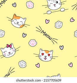 cute cats pattern for textil and backgraund