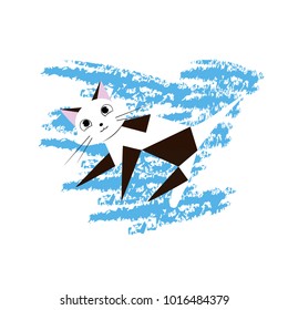 cute cats print,  design,  vector,  cute,  slogan,  art,  character,  drawing