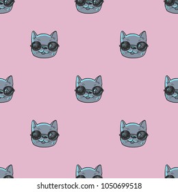 cute cats seamless pattern