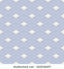 cute cats seamless vector pattern