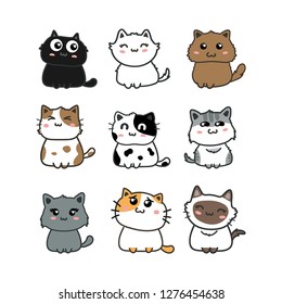 cute cats set