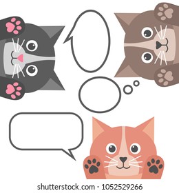 Cute cats and speech bubbles