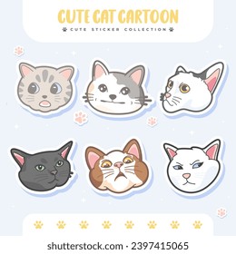 cute cats sticker cartoon 3