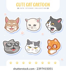 cute cats sticker cartoon 5