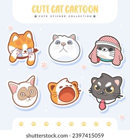 cute cats sticker cartoon 7