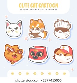 cute cats sticker cartoon 8