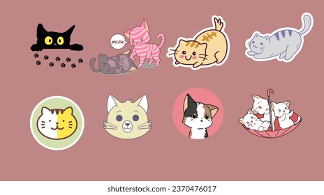 cute cats  stickers funny sticker