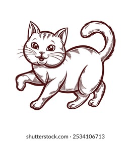 Ilustração de Arte Vetorial de Gatos Bonitos