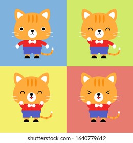 The Cute Cats vector charactors set 2