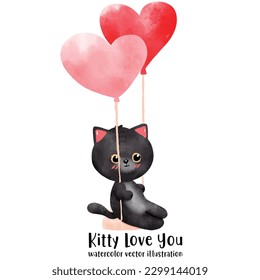 Cute Cats in watercolor, Cat, Cats, Cat vector illustration