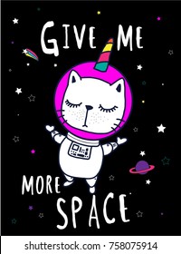 Cute Cats,Give me more space,kids graphics for t-shirts