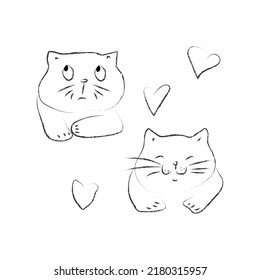 cute cats.high quality vector illustration.isolated on a white background.for your design project.