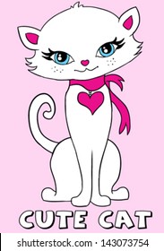 cute cat/T-shirt graphics/cute cartoon characters/cute graphics for kids/Book illustrations/textile graphic/graphic designs for kindergarten/cartoon character design/fashion graphic/cute wallpaper